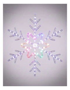 50cm Snowflake With Shooting Star Effect White   Multicolour
