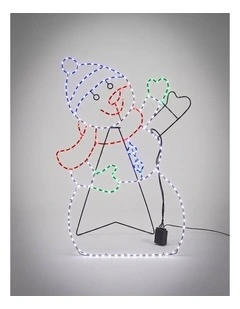 60X46CM Dewdrop Waving Snowman Silhouette