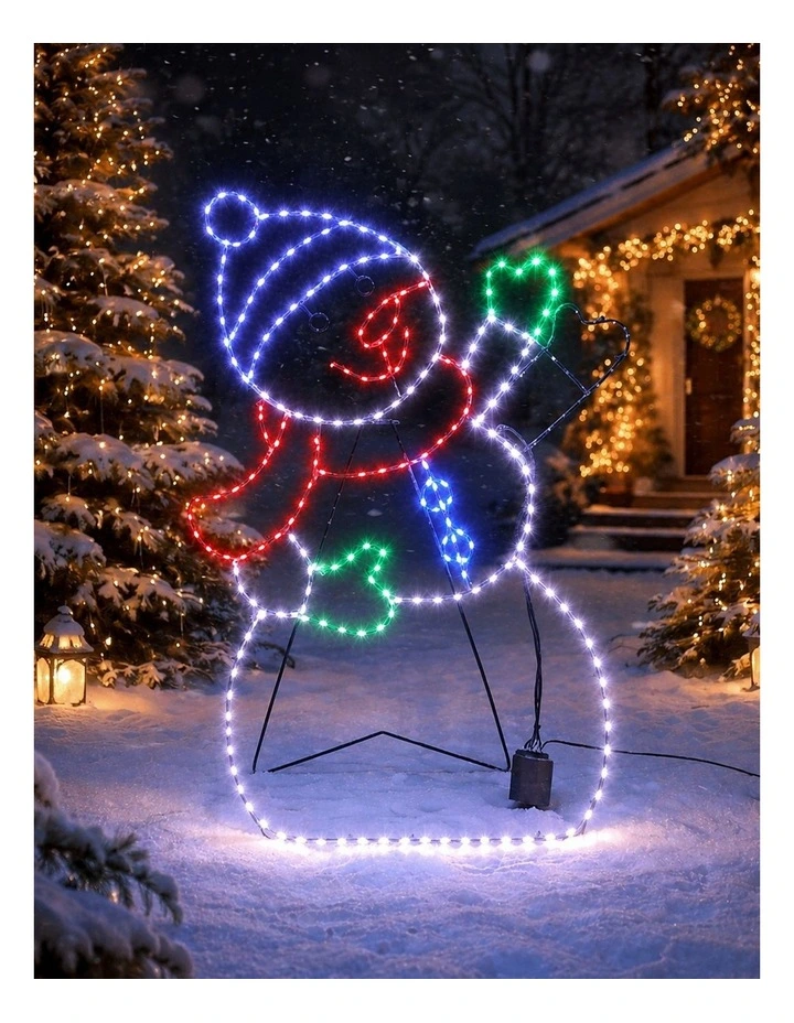 60X46CM Dewdrop Waving Snowman Silhouette image 2