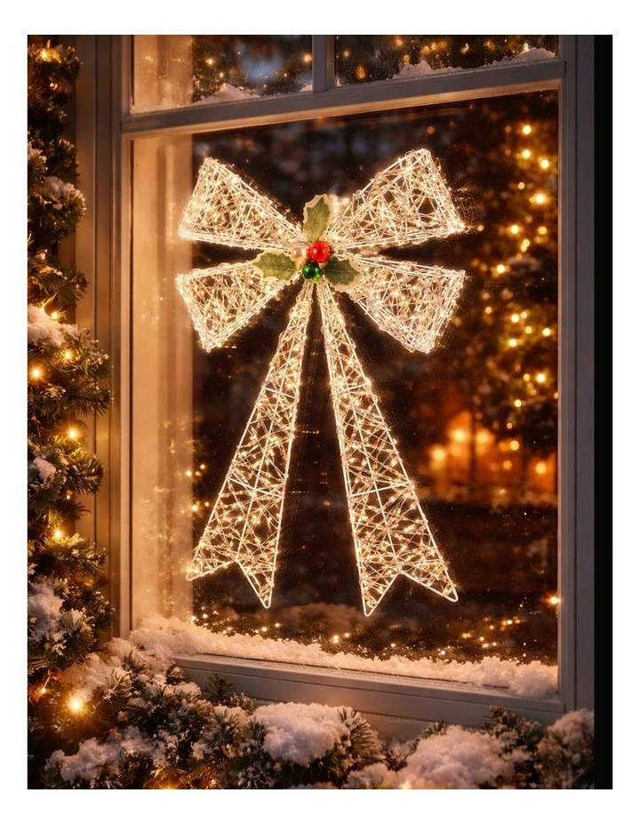 40x60cm Iridescent Gliter Light Up Bow image 2