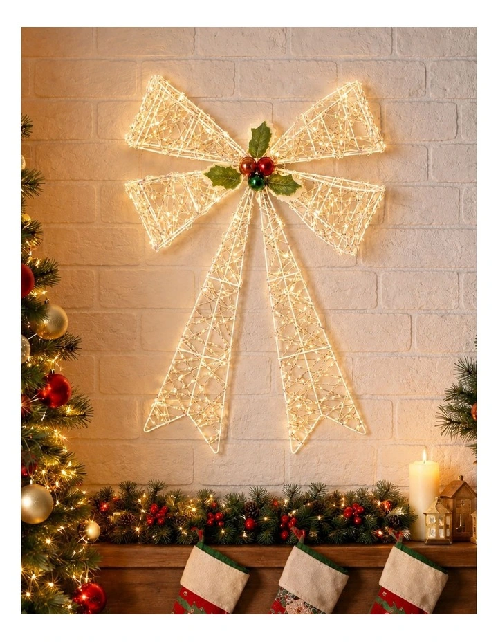 40x60cm Iridescent Gliter Light Up Bow image 3