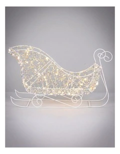 30x50cm Iridescent Gliter Light up Sleigh