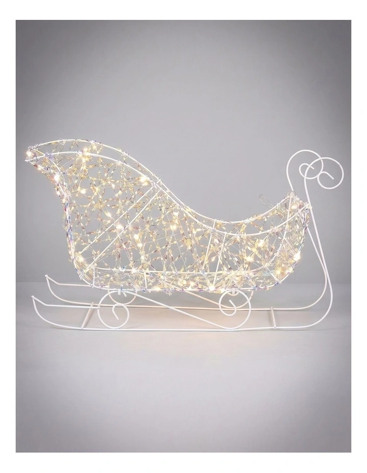 30x50cm Iridescent Gliter Light up Sleigh image 1