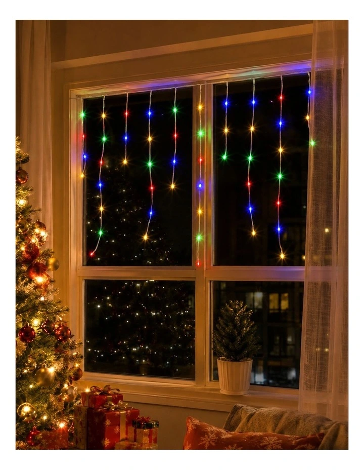 360LED Snowing Icicle Lights Multicolour image 3