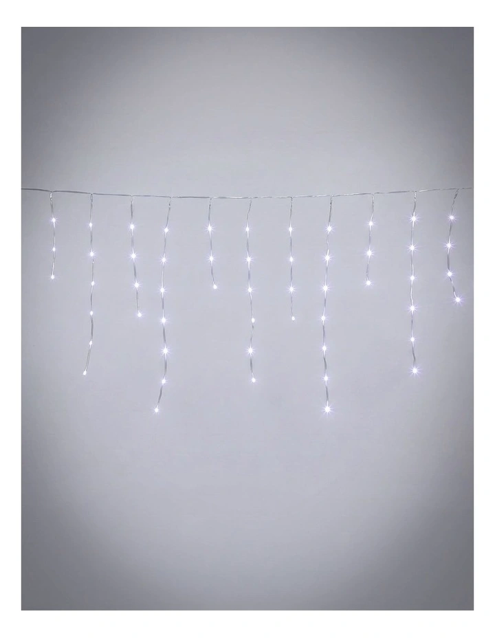 600LED Snowing Icicle Lights White image 1