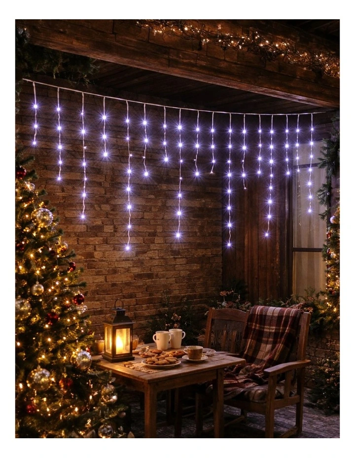 600LED Snowing Icicle Lights White image 3