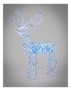 3D Illuminated LED Reindeer with Motor - Blue