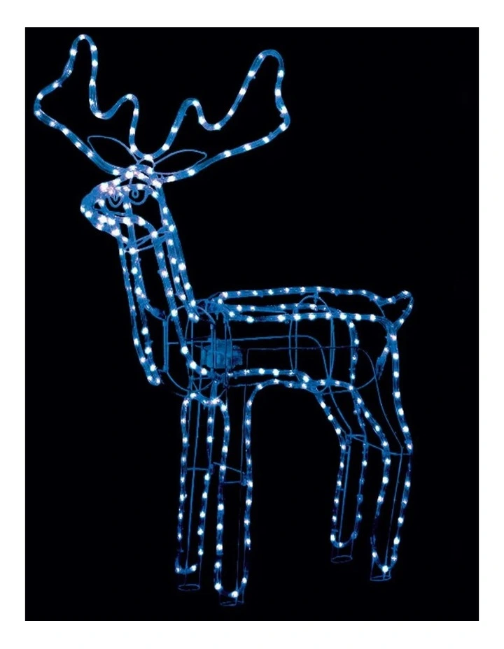 3D Illuminated LED Reindeer with Motor - Blue image 3