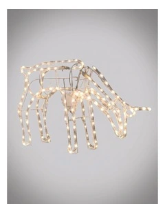 3D Illuminated LED Reindeer Stand Feeding with Motor - Warm White