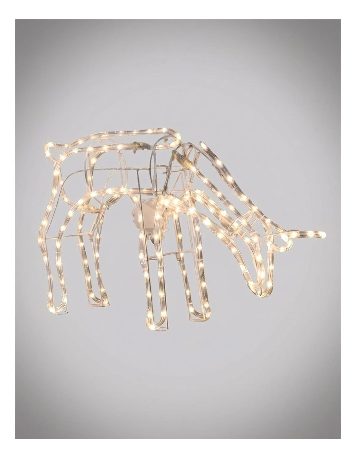 3D Illuminated LED Reindeer Stand Feeding with Motor - Warm White image 1