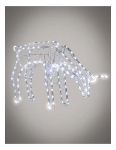 3D Illuminated LED Reindeer Stand Feeding with Motor - White
