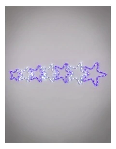 LED 7 Stars Rope Lights Silhouette - White Blue
