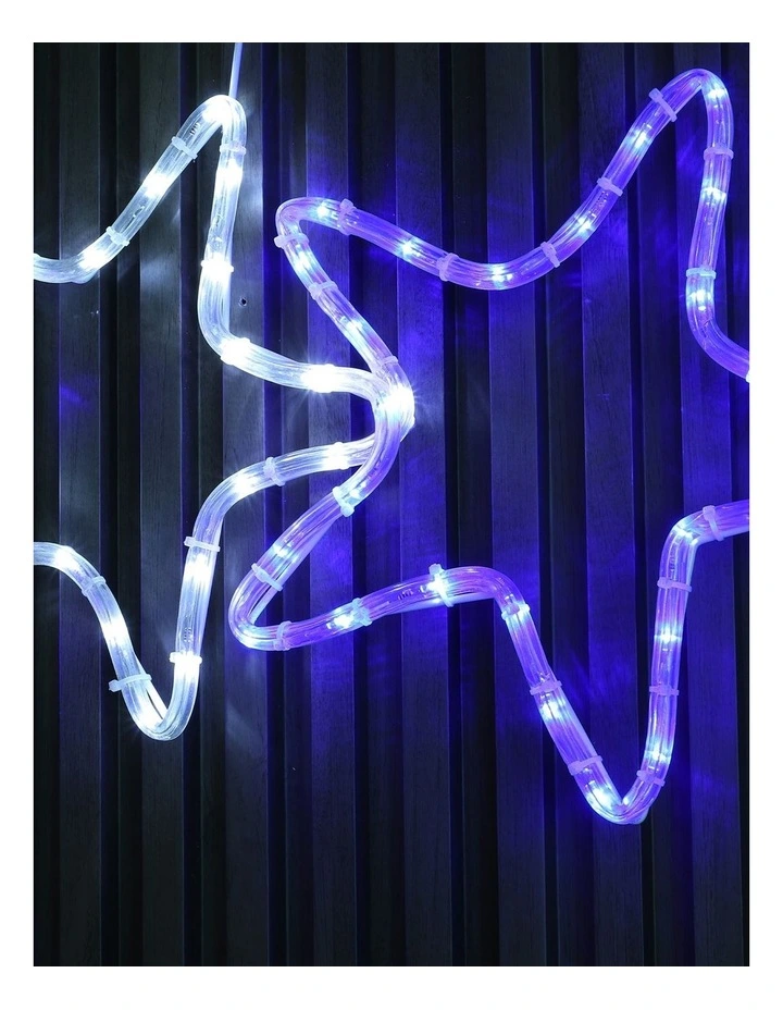 LED 7 Stars Rope Lights Silhouette - White Blue image 5