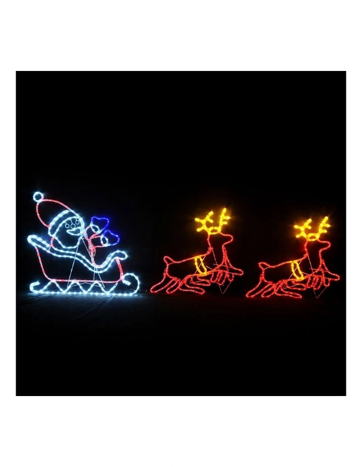 3.1m Santa in Sleigh with Running Reindeers image 4