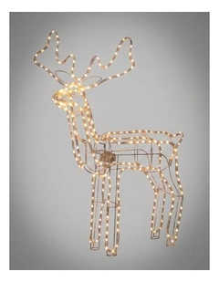 3D Illuminated LED Reindeer with Motor - Warm White