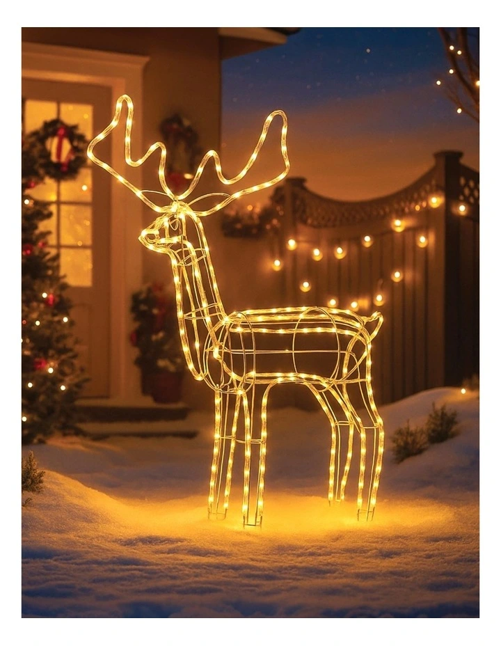 3D Illuminated LED Reindeer with Motor - Warm White image 2