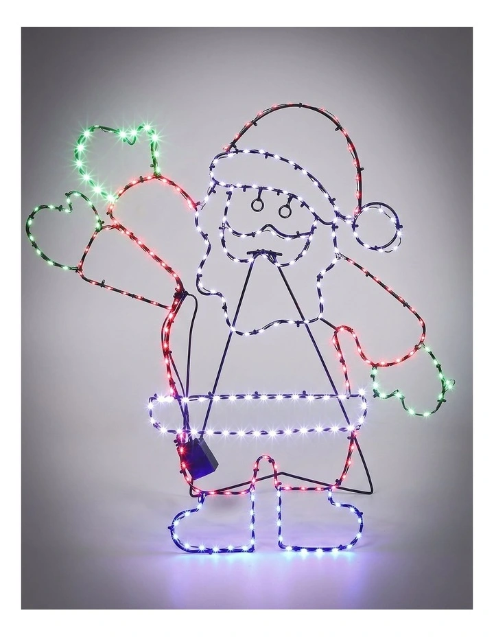 60X46CM Dewdrop Waving Santa Silhouette image 1