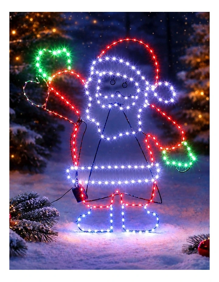 60X46CM Dewdrop Waving Santa Silhouette image 4