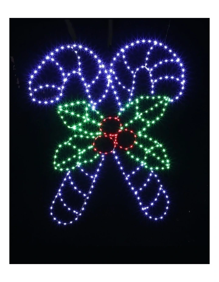 60X51CM Dewdrop Crossed Candy Canes with Holly Berries Silhouette image 4