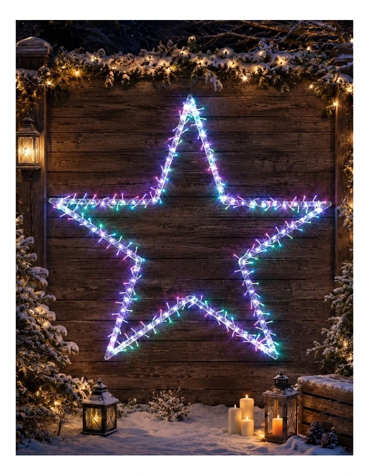 1M Star with shooting Effect Candy Colour   White image 3