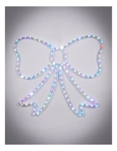 55x50cm Lit Bow RGB LEDs on Clear Frame