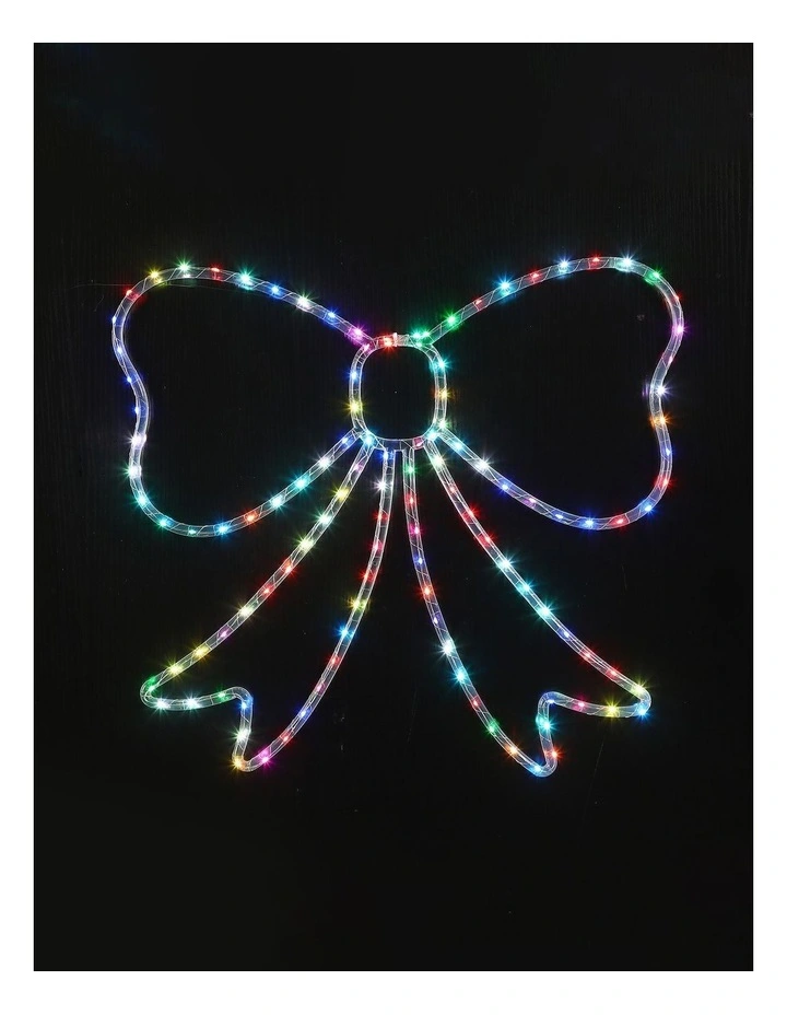 55x50cm Lit Bow RGB LEDs on Clear Frame image 5