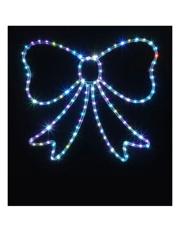 55x50cm Lit Bow RGB LEDs on Clear Frame image 6