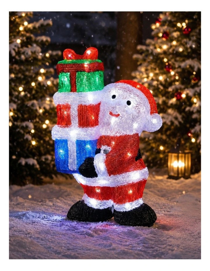 41CM Acrylic Santa with Giftboxes image 3