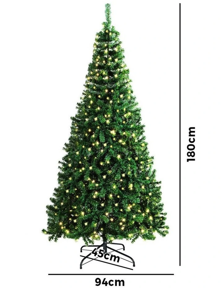 Tinseltown LED Christmas Tree 1.8M 6FT Xmas Trees Decorations Green image 3