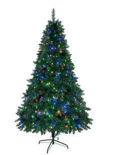 Tinseltown LED Christmas Tree 1.8M 6FT Multi Colour Lights 8 Flash Modes