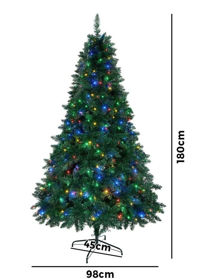 Tinseltown LED Christmas Tree 1.8M 6FT Multi Colour Lights 8 Flash Modes image 3