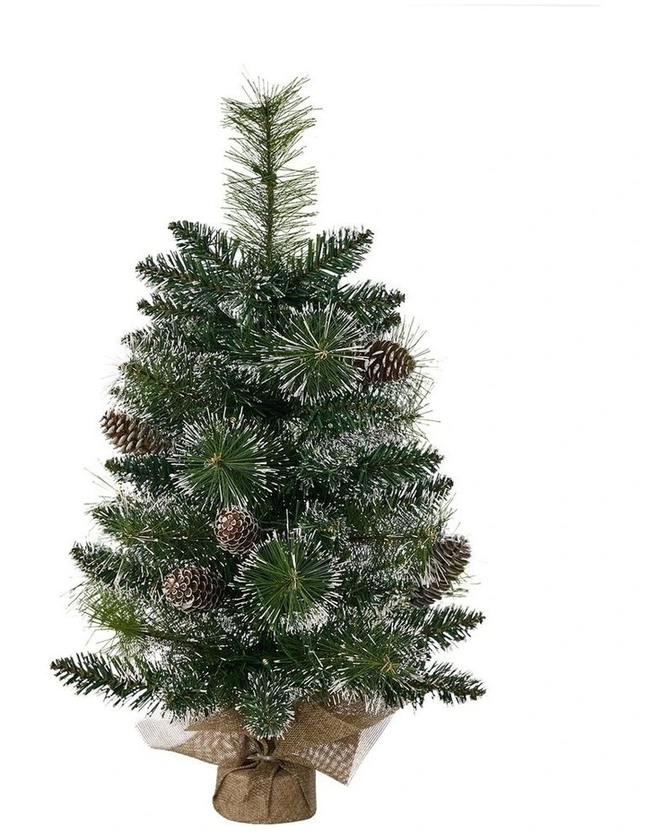 Tinseltown Mini LED Christmas Tree Faux Pine Cones Battery Powered 60cm Green image 2