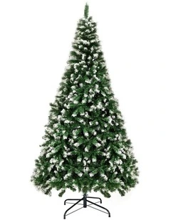 Tinseltown Christmas Tree 2.1M 7FT Xmas Trees Snowy Decorations Green 1050 Tips