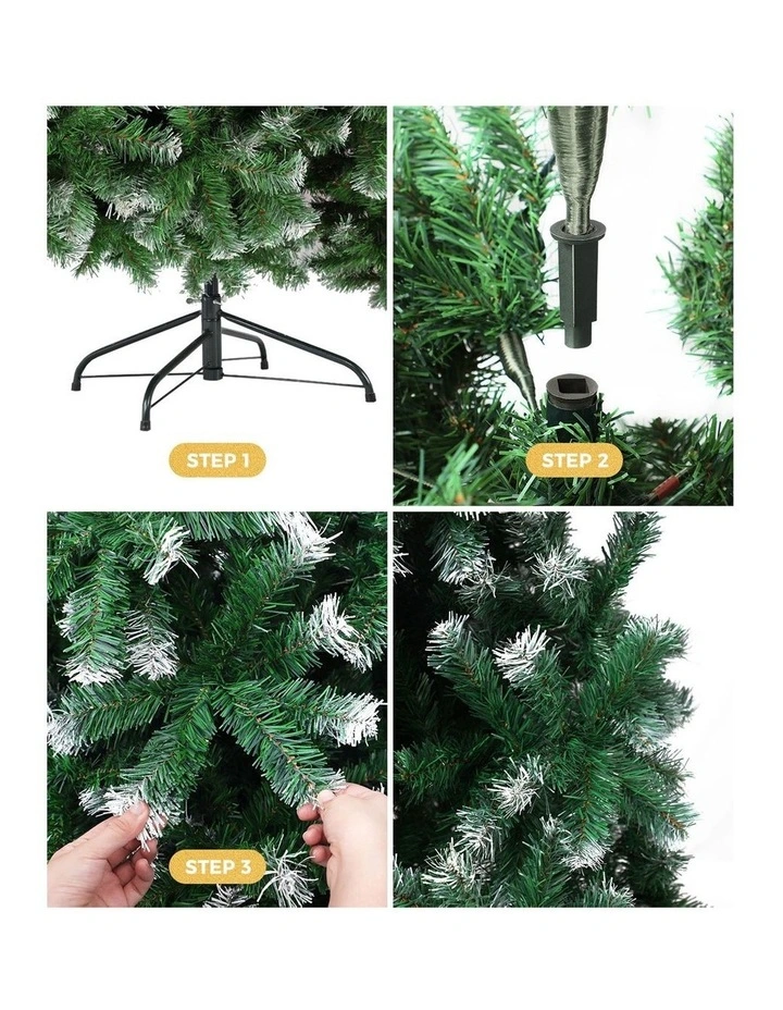 Tinseltown Christmas Tree 2.1M 7FT Xmas Trees Snowy Decorations Green 1050 Tips image 6