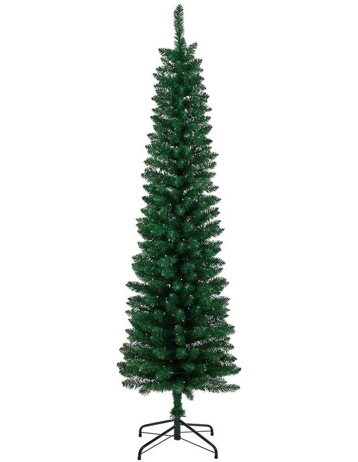 Tinseltown Slim LED Christmas Tree 6FT 1.8M Warm Lights Green image 2