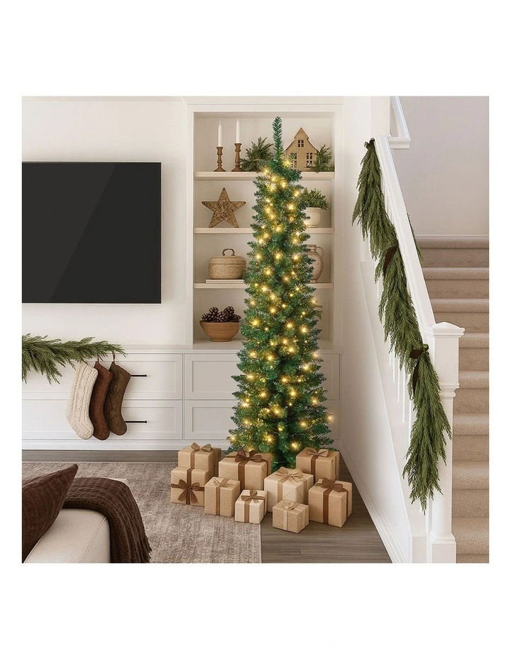 Tinseltown Slim LED Christmas Tree 6FT 1.8M Warm Lights Green image 7
