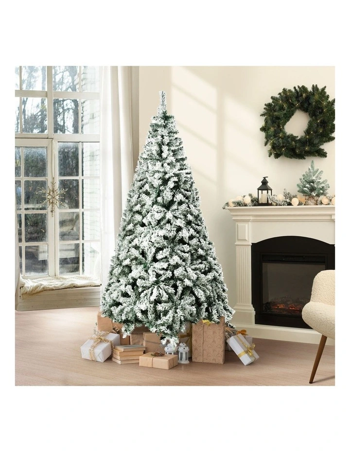 Tinseltown Christmas Tree 1.8M 6FT Xmas Trees Decor White Snow Flocked image 2