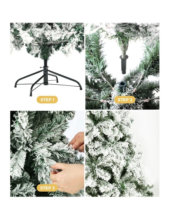 Tinseltown Christmas Tree 1.8M 6FT Xmas Trees Decor White Snow Flocked image 6