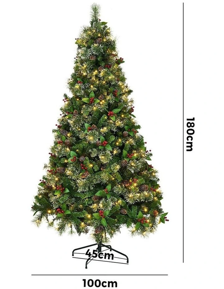 Tinseltown LED Christmas Tree 1.8M 6FT with Lights Ornaments Xmas Decor Green image 3