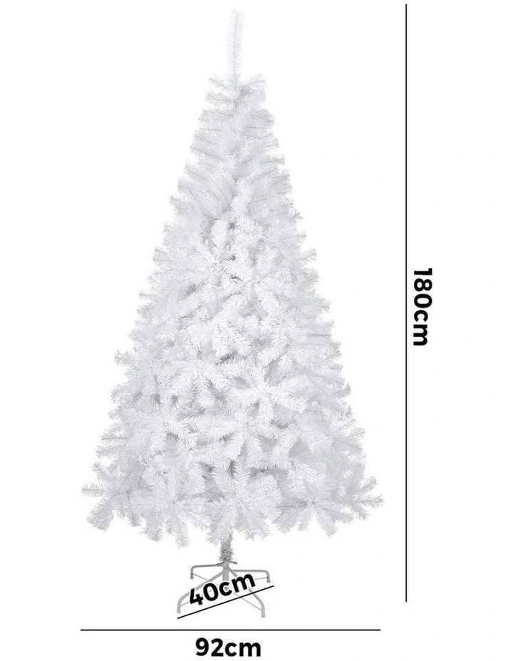 Tinseltown White Christmas Tree 1.8M 6FT Xmas Trees Decoration 650tips image 3