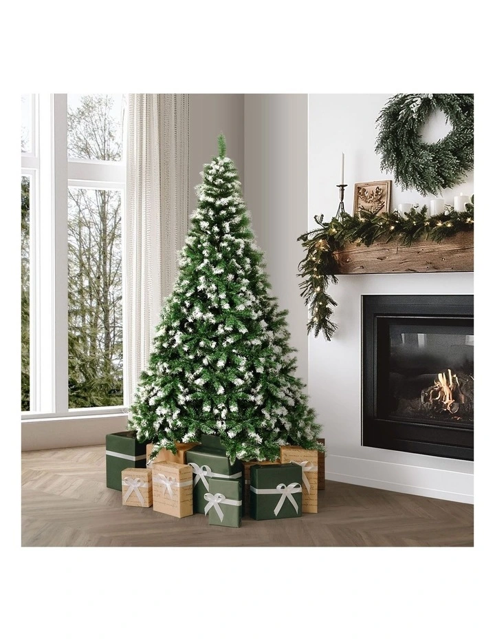 Tinseltown Christmas Tree 1.8M 6FT Xmas Trees Snowy Decorations Green 830 Tips image 2