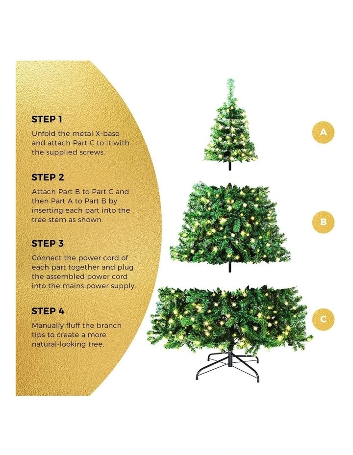 Tinseltown LED Christmas Tree 1.8M 6FT Xmas Trees Decorations Green 830 Tips image 7
