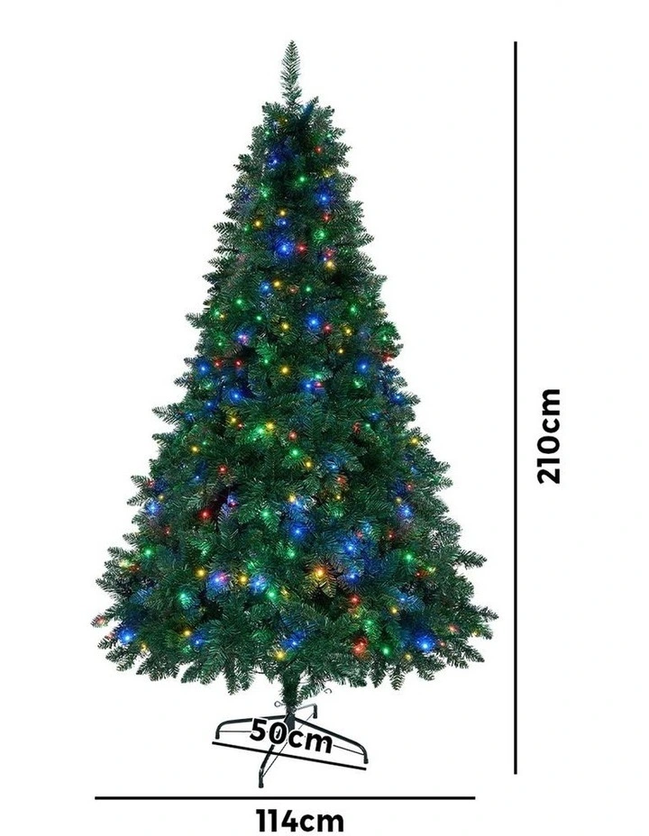 Tinseltown LED Christmas Tree 2.1M 7FT Multi Colour Lights 8 Flash Modes image 3