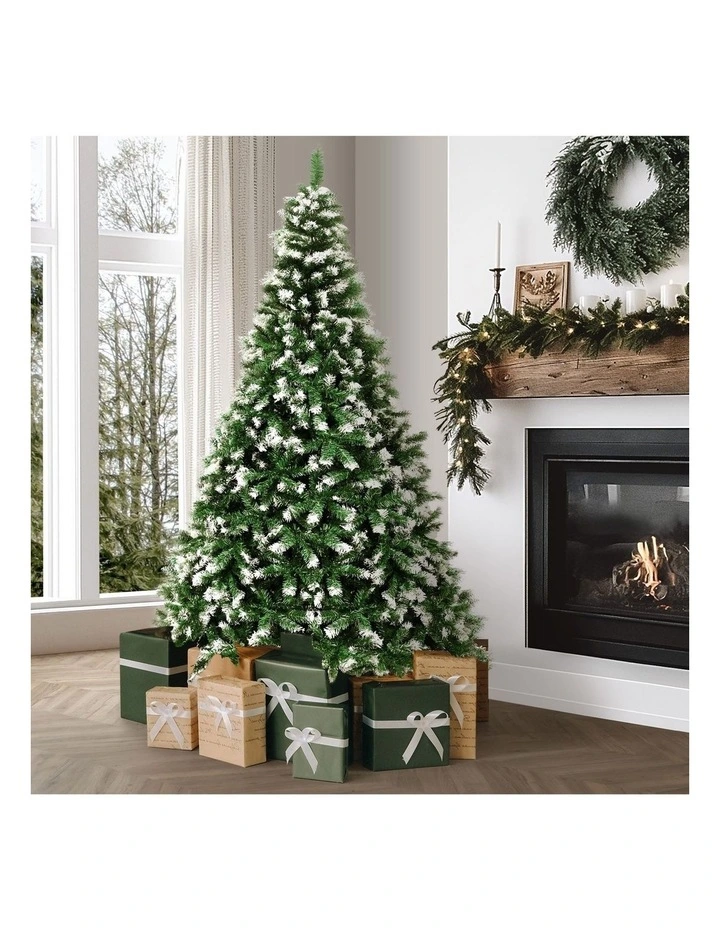 Tinseltown Christmas Tree 2.4M 8FT Xmas Trees Snowy Decorations Green 1480 Tips image 2