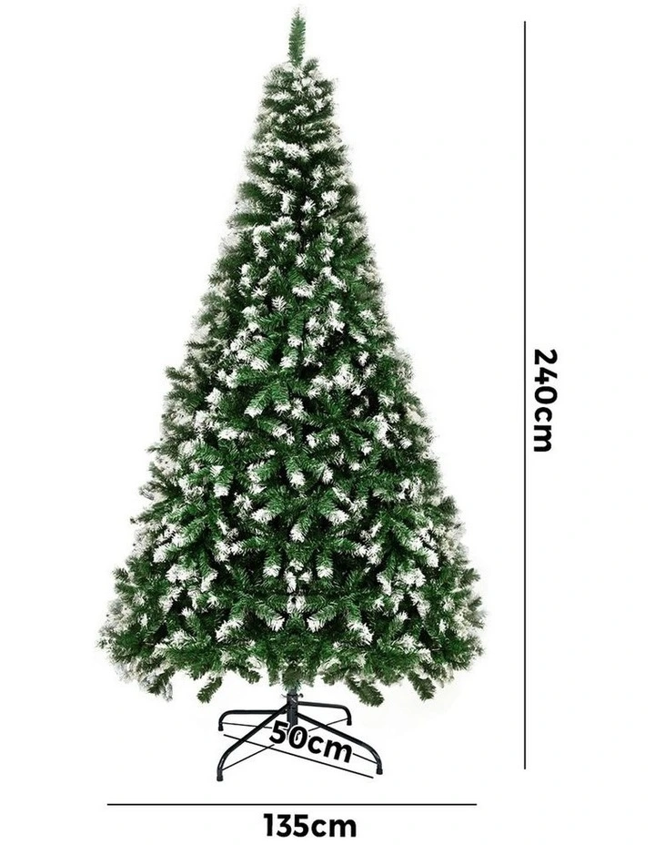 Tinseltown Christmas Tree 2.4M 8FT Xmas Trees Snowy Decorations Green 1480 Tips image 3