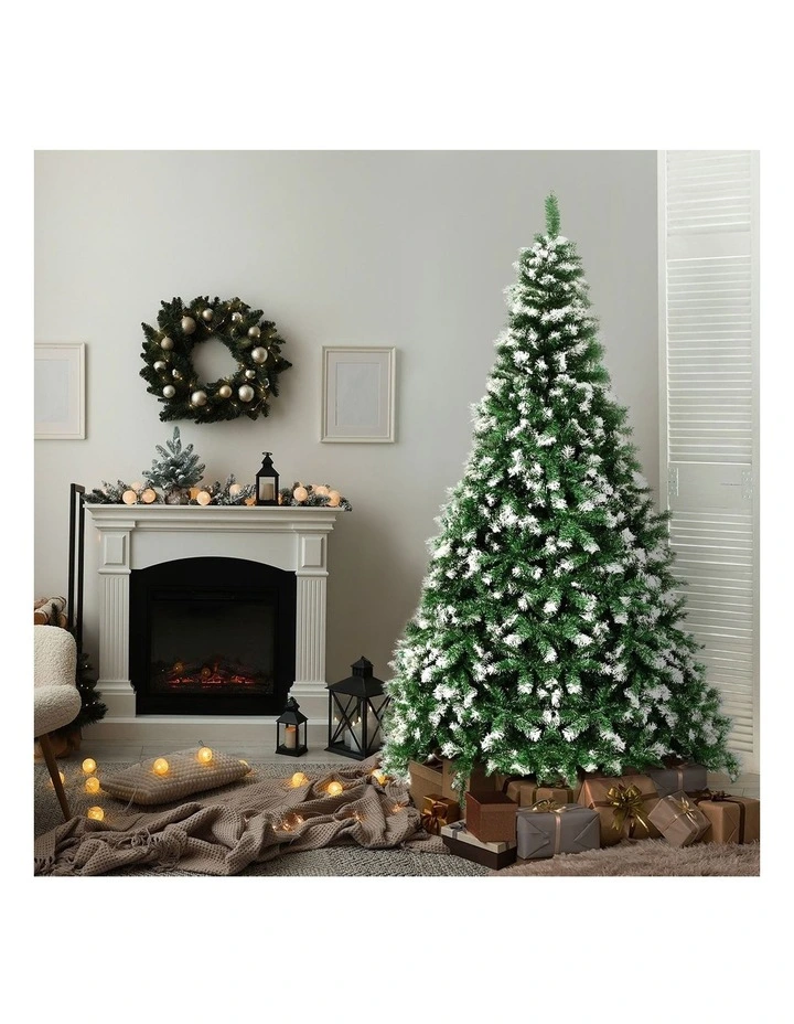 Tinseltown Christmas Tree 2.4M 8FT Xmas Trees Snowy Decorations Green 1480 Tips image 4