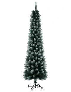 Tinseltown Slim Christmas Tree 1.8M 6FT Xmas Trees Decoration Green and White