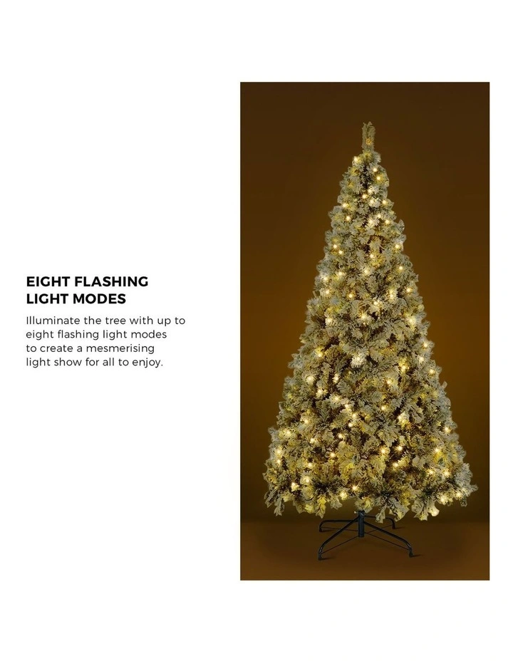 Tinseltown LED Christmas Tree 2.1M 7FT Xmas Trees White Snow Flocked Decorations image 6