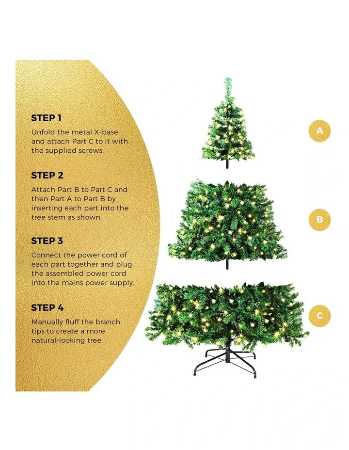Tinseltown LED Christmas Tree 2.1M 7FT Xmas Trees Decorations Green 1050 Tips image 7