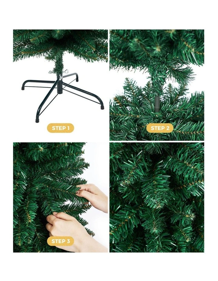 Tinseltown Slim Christmas Tree 1.8M 6FT Xmas Trees Decoration Green image 6